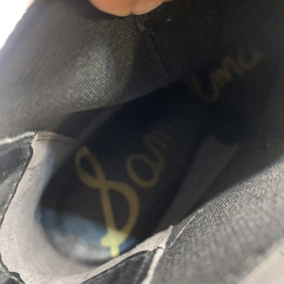 Sam Edelman Women's Case Leather Block-Heel Booties Black size 10 Ankle D17 - Picture 6 of 11